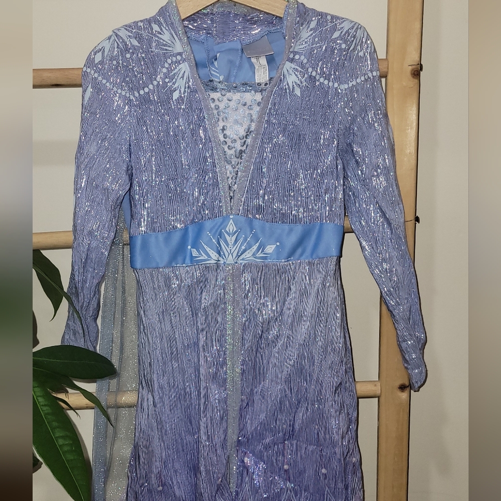 Disney Sparkling Blue Dress with Snowflake Accents - Picture 11 of 11
